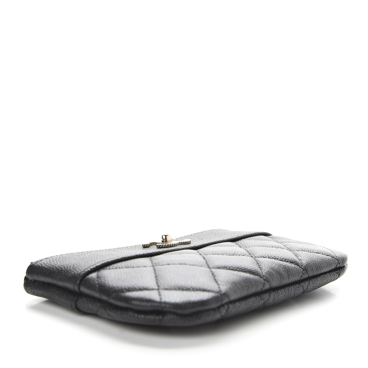 Caviar Quilted Small Vintage Mademoiselle Cosmetic Case Black