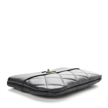 Chanel Caviar Quilted Small Vintage Mademoiselle Cosmetic Case Black 4 of 8