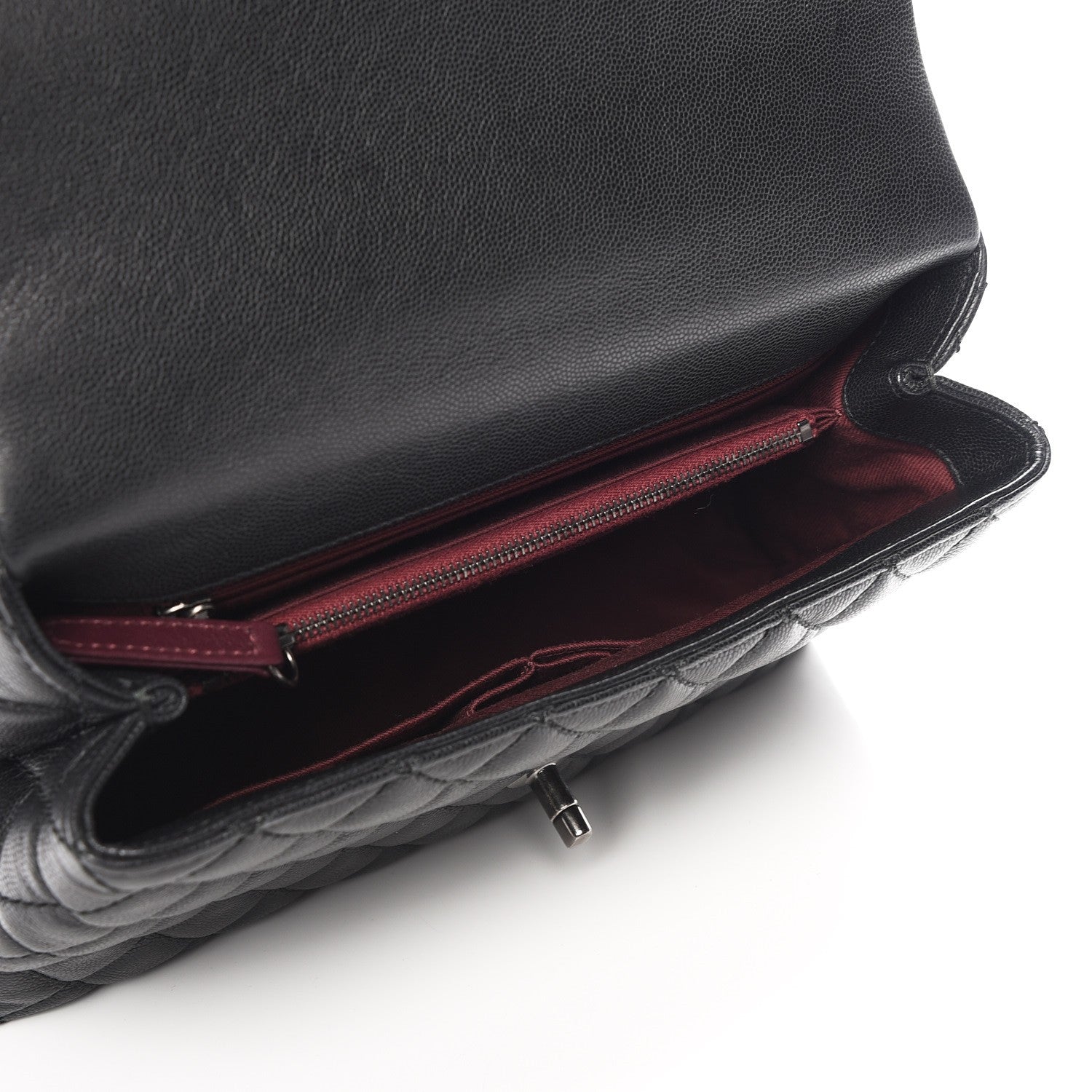 Chanel Caviar Quilted Small Coco Handle Flap Black 5 of 8