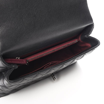 Chanel Caviar Quilted Small Coco Handle Flap Black 5 of 8