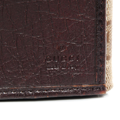 Gucci Monogram Hasler Continental Wallet Dark Brown 6 of 7