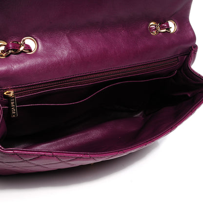 Chanel Lambskin Quilted Jumbo Single Flap Purple 5 of 8