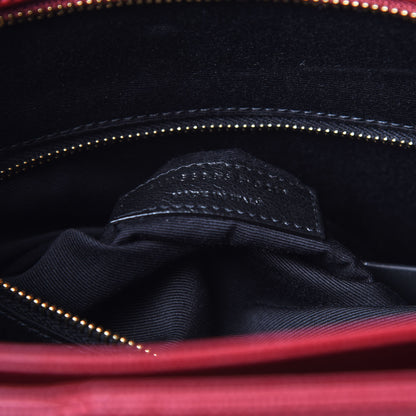 Saint Laurent Grain de Poudre Matelasse Chevron Medium Tribeca Shopping Bag Garnet 9 of 11