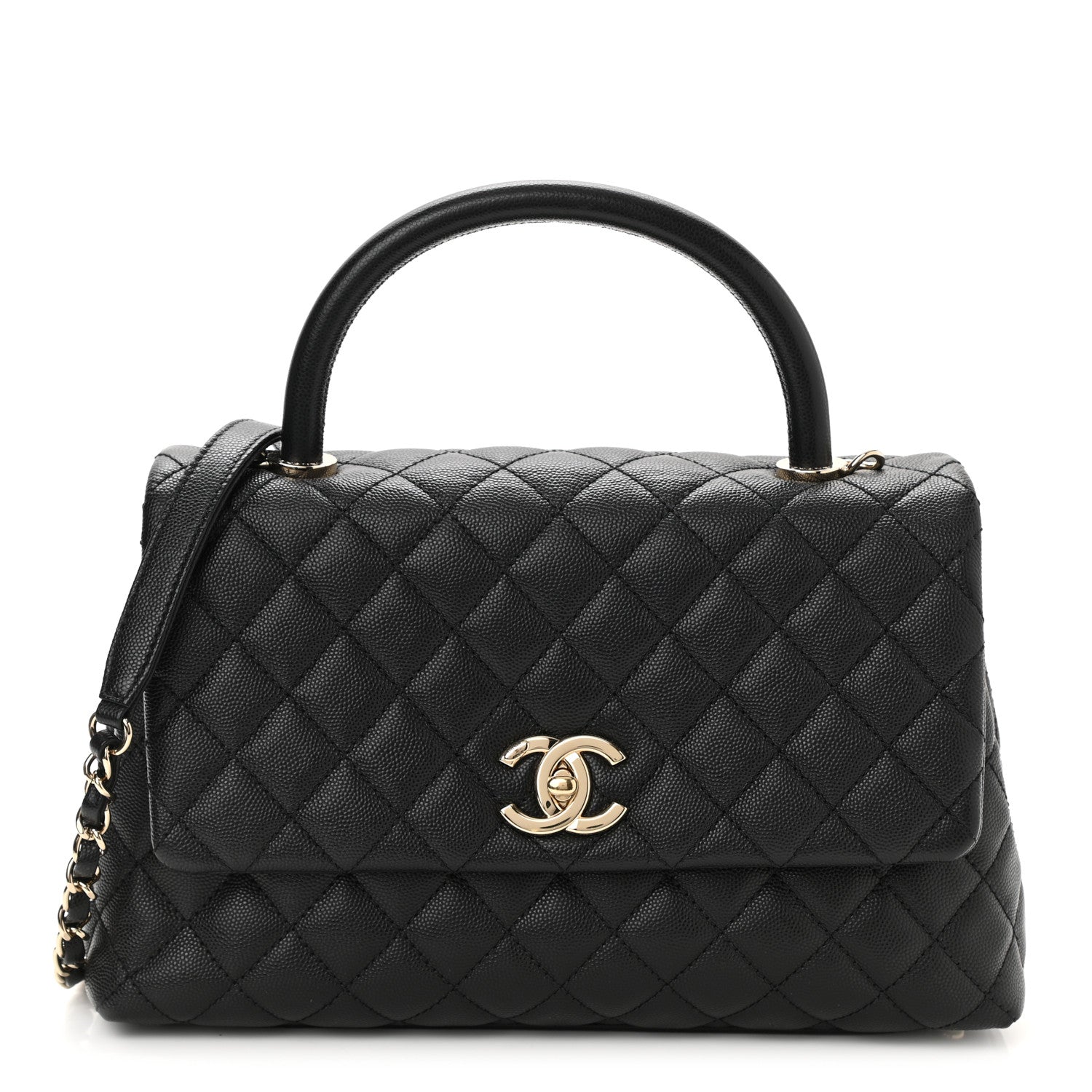 Chanel Caviar Quilted Small Coco Handle Flap Black 1 of 10