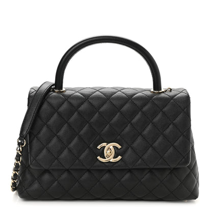 Chanel Caviar Quilted Small Coco Handle Flap Black 1 of 10