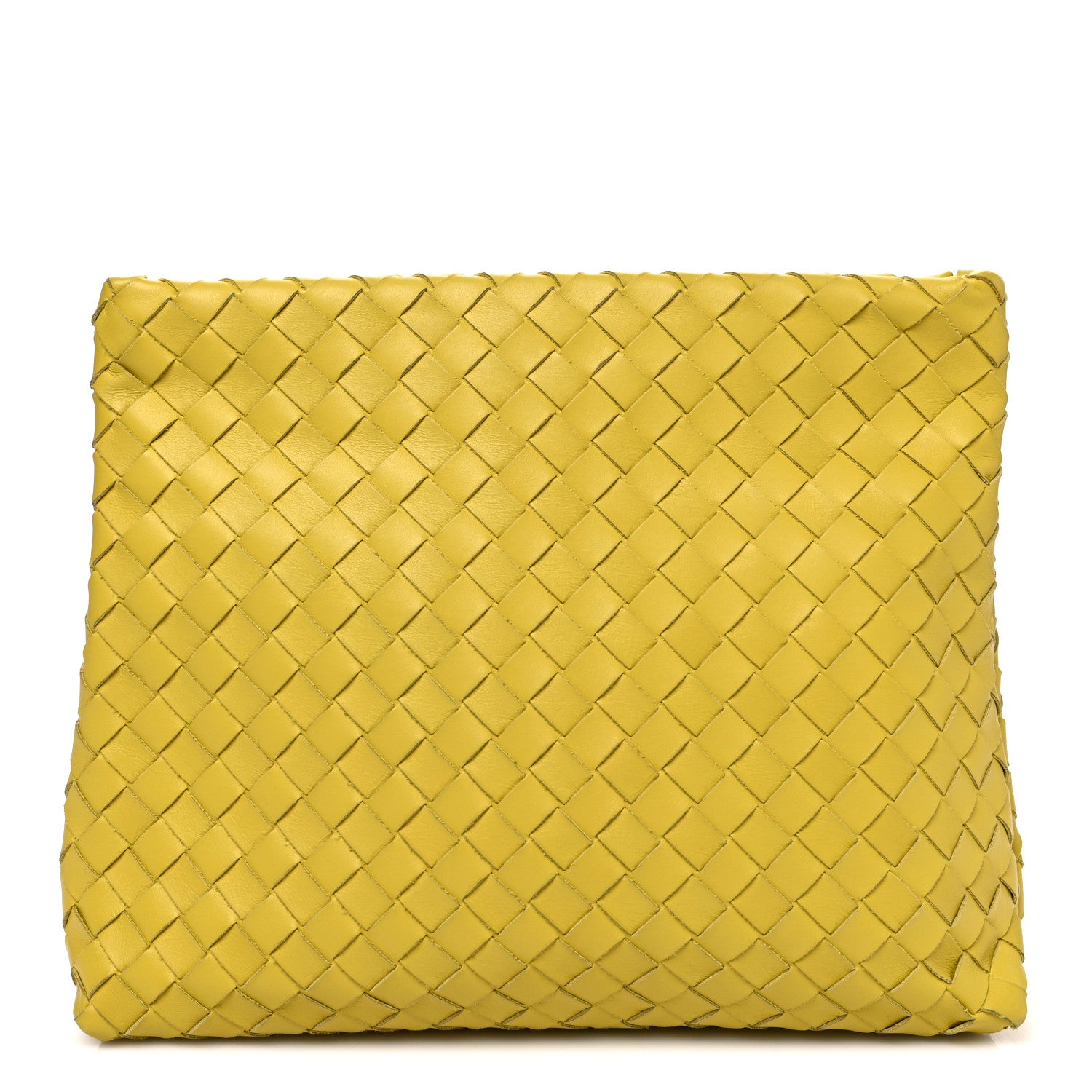 Bottega Veneta Nappa Intrecciato Fold Clutch Lemon 1 of 10
