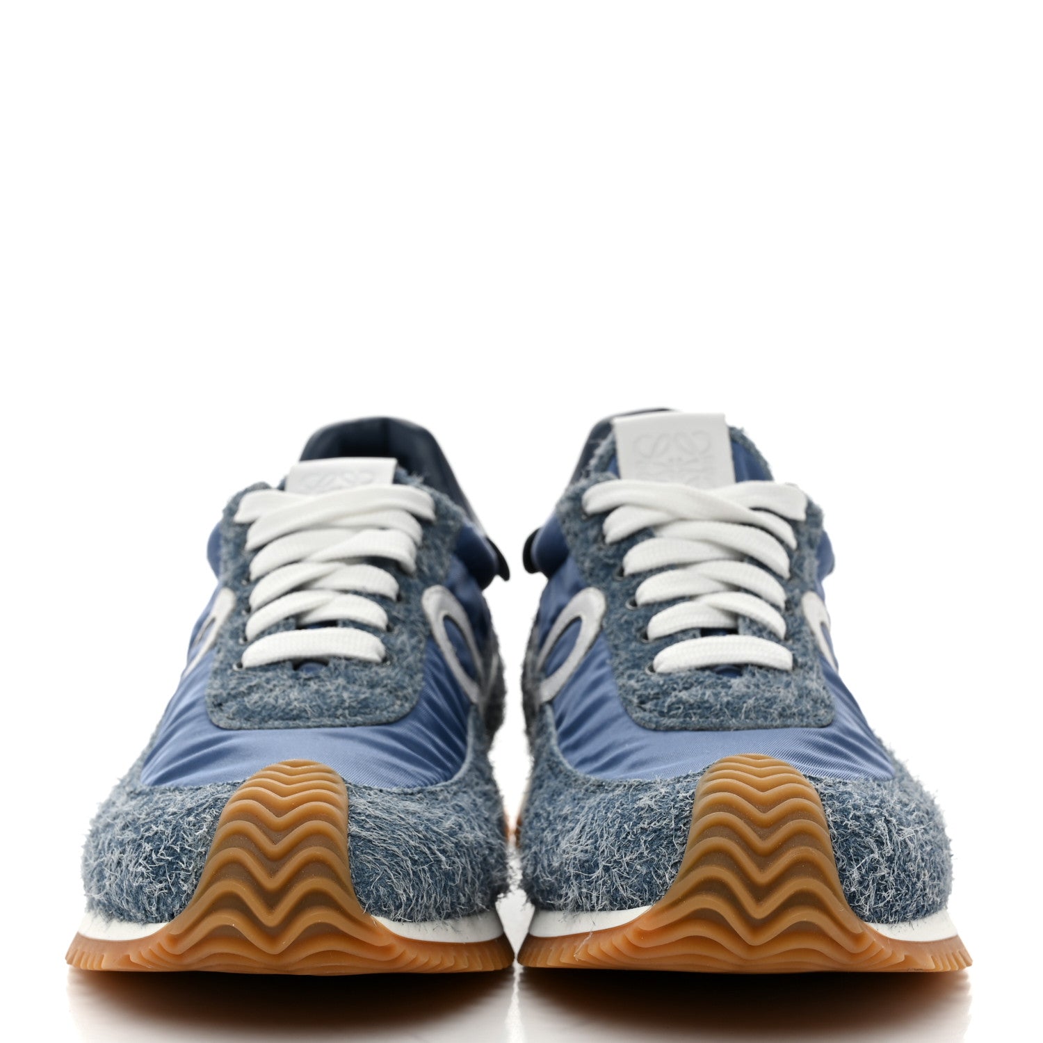 Loewe Brushed Suede Nylon Flow Runners Sneakers 38 Raw Denim 3 of 10