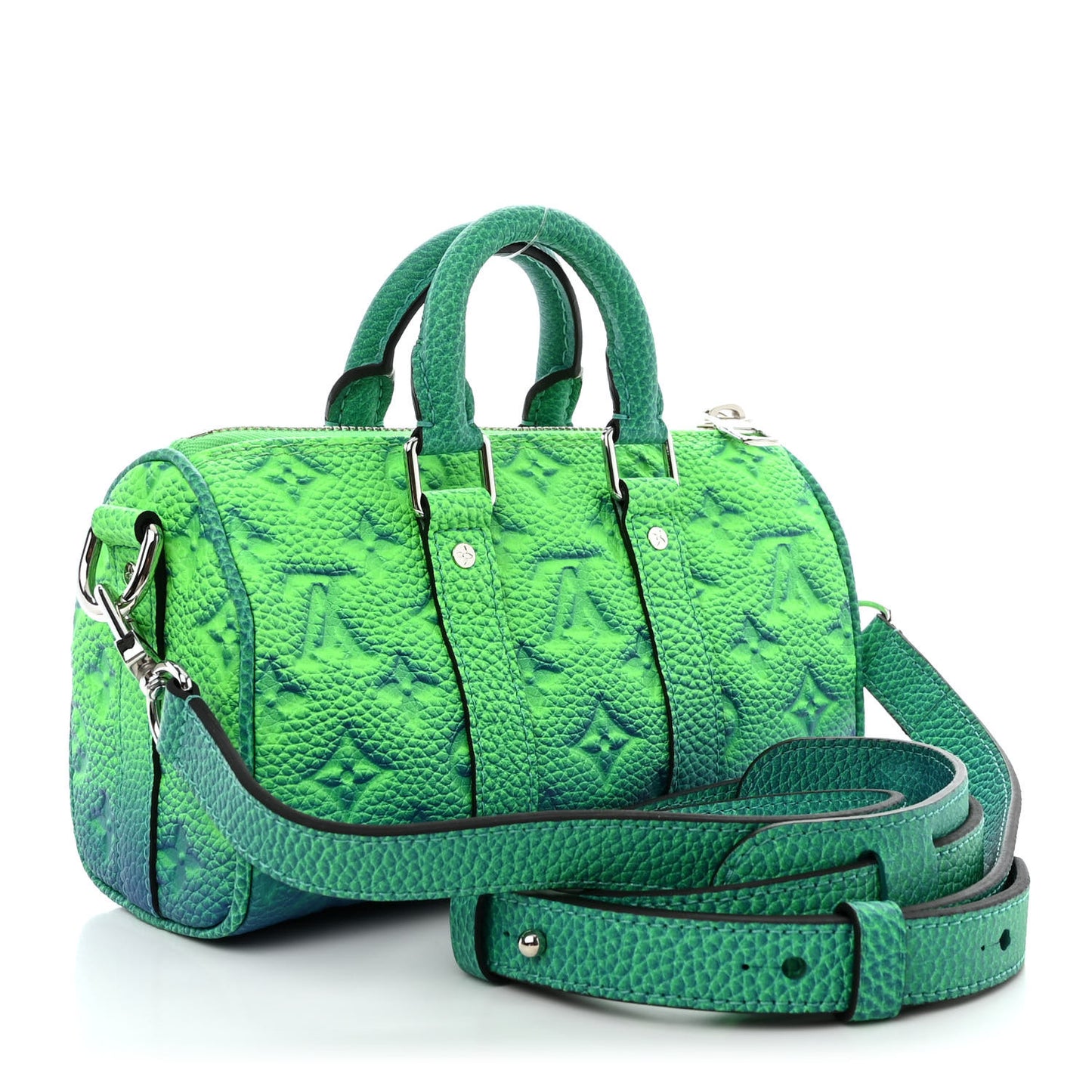 Taurillon Illusion Keepall XS Bleu Vert