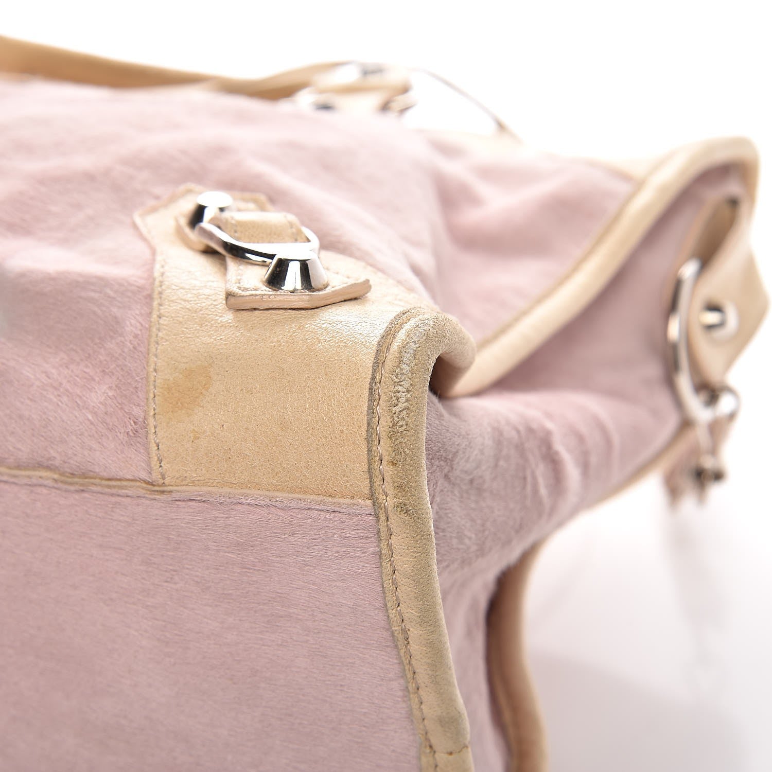 Balenciaga Chevre Pony Hair Classic Silver Hardware City Pale Rose 15 of 18