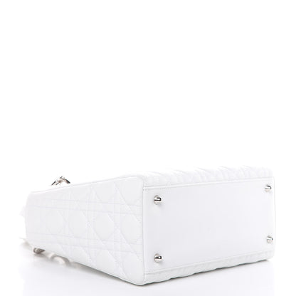 Christian Dior Lambskin Cannage Medium Lady Dior White 4 of 14
