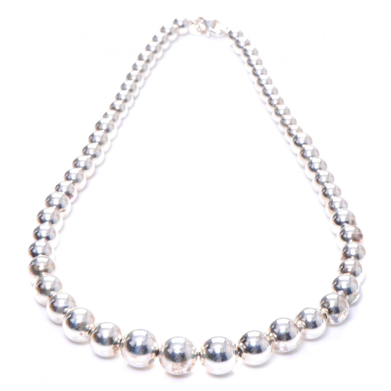 Tiffany Sterling Silver HardWear Graduated Ball Necklace 1 of 5