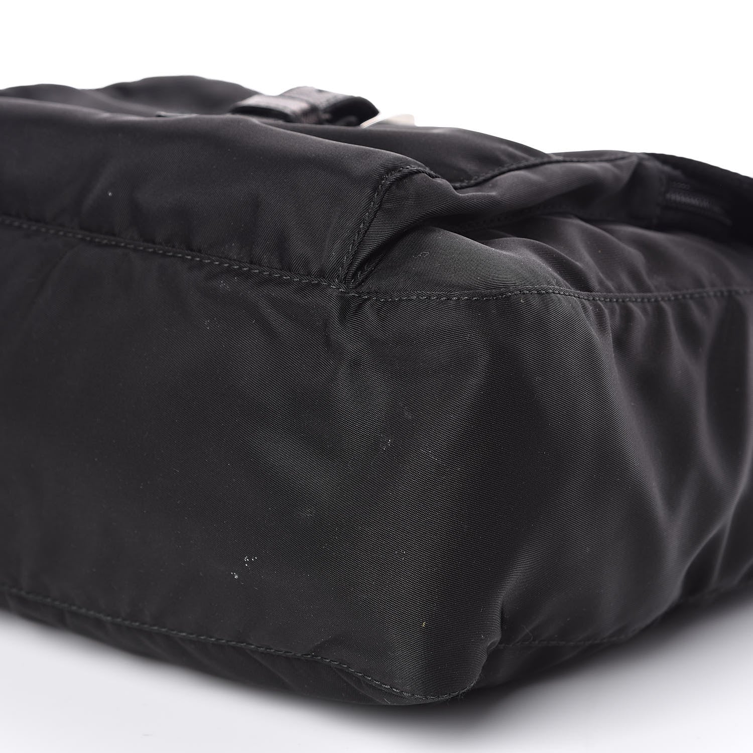 Prada Tessuto Nylon Saffiano Messenger Bag Black 9 of 10
