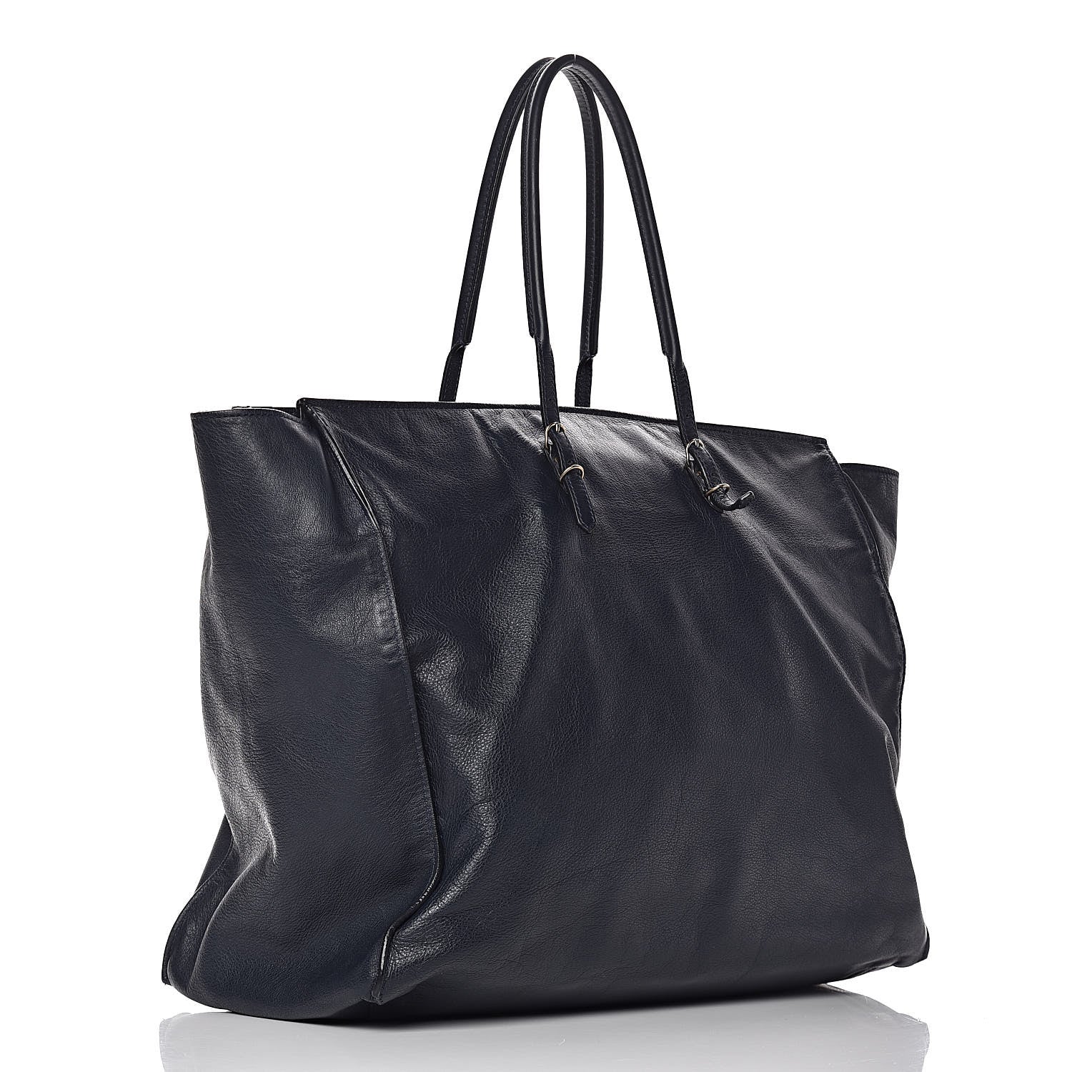 Balenciaga Calfskin Papier Flap Tote Bleu Roi 3 of 10
