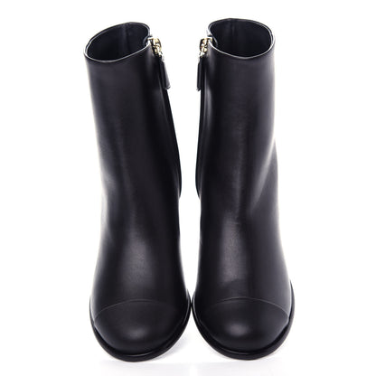 Chanel Calfskin CC Ankle Boots 37.5 Black 5 of 11