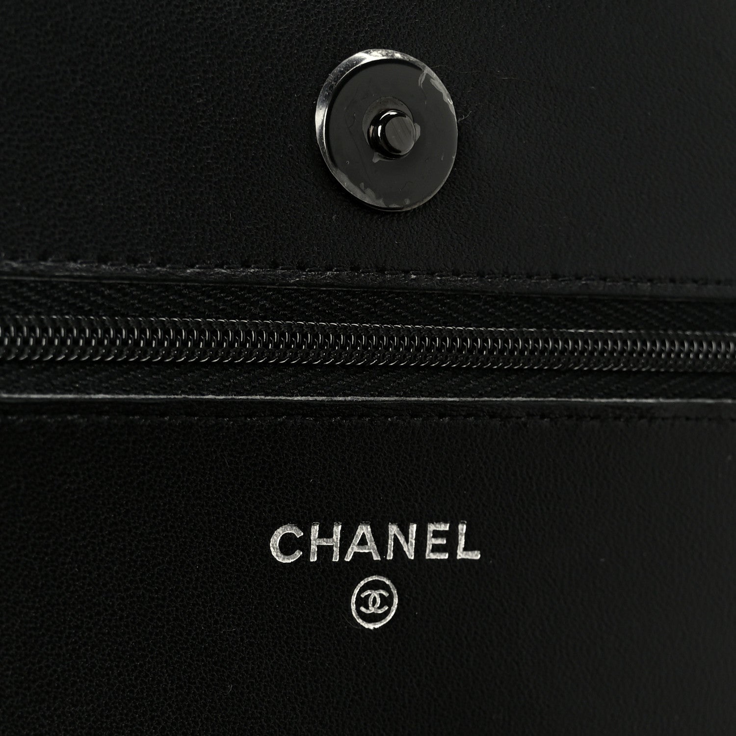 Chanel Pearly Lambskin Quilted Wallet On Chain WOC So Black 6 of 11