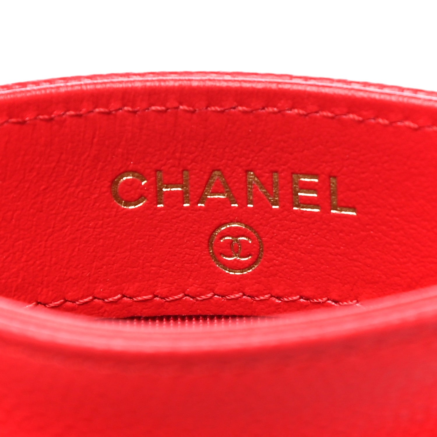 Chanel Caviar Quilted Card Holder Red 7 of 12