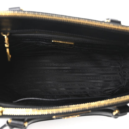 Prada Saffiano Small Galleria Double Zip Tote Black 5 of 9