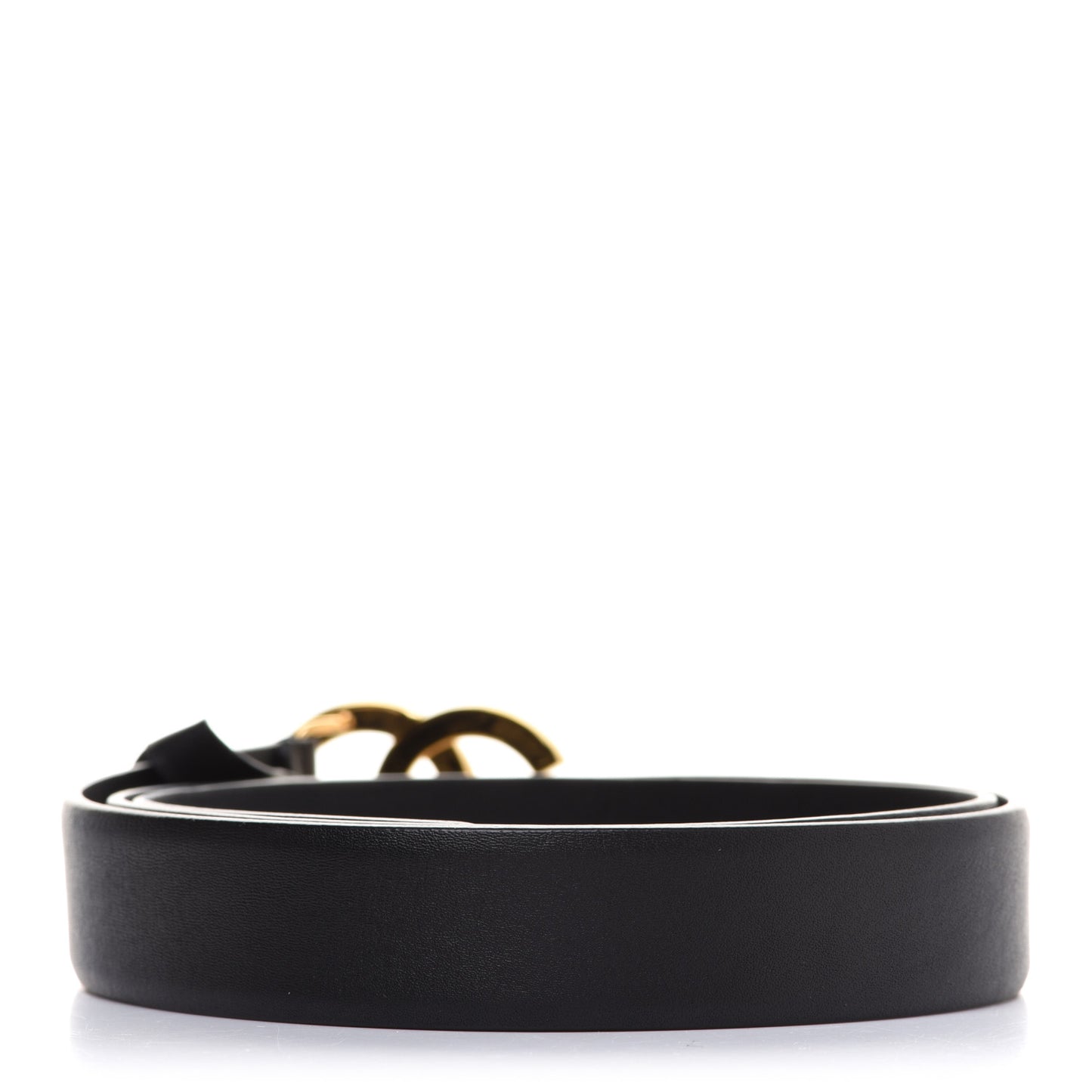 Calfskin Paris Button CC Belt 80 32 Black