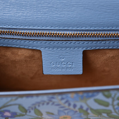 Gucci Shangai Calfskin Web New Flora Small Sylvie Shoulder Bag Azure 6 of 7
