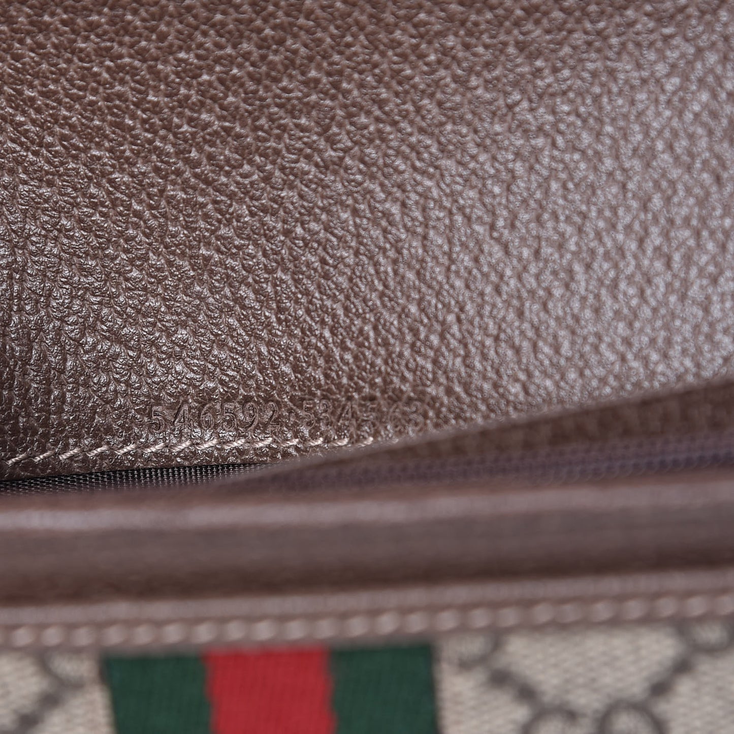 GG Supreme Monogram Web Ophidia Wallet On Chain Brown