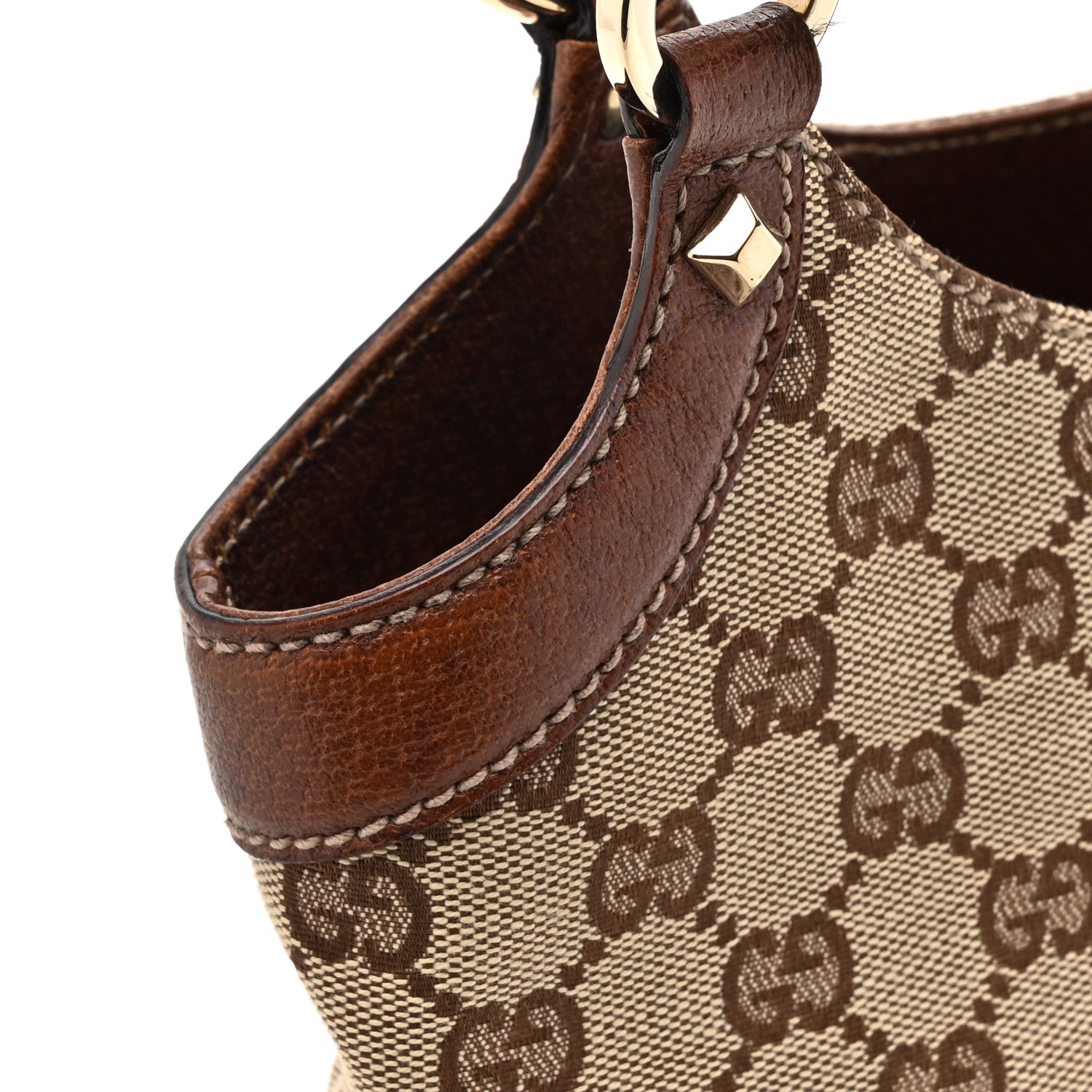 Gucci Monogram Bamboo Handle Bag Brown 15 of 15