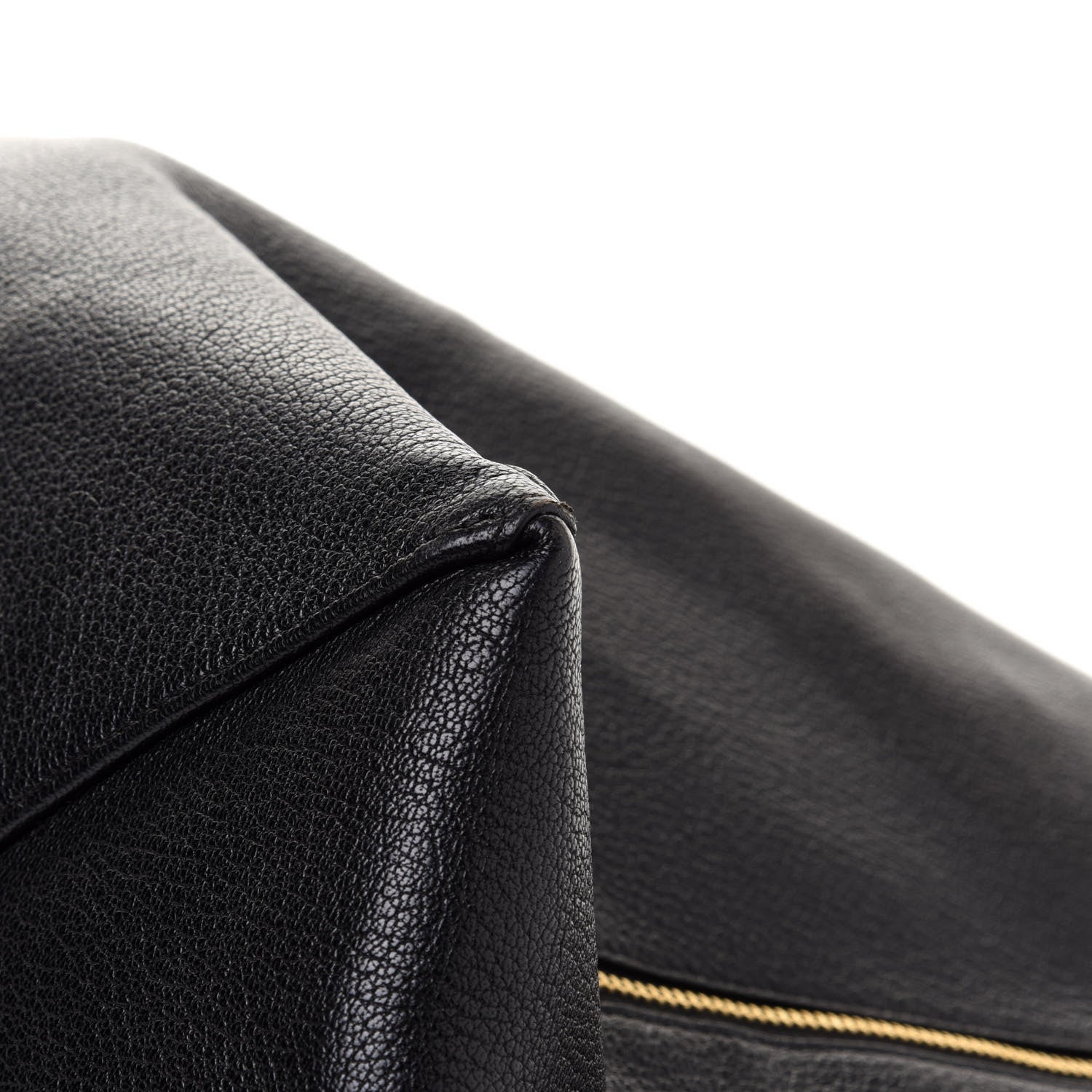 Celine Smooth Lambskin Horizontal Zipper Gusset Cabas Black 10 of 17