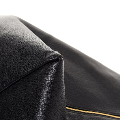 Celine Smooth Lambskin Horizontal Zipper Gusset Cabas Black 10 of 17