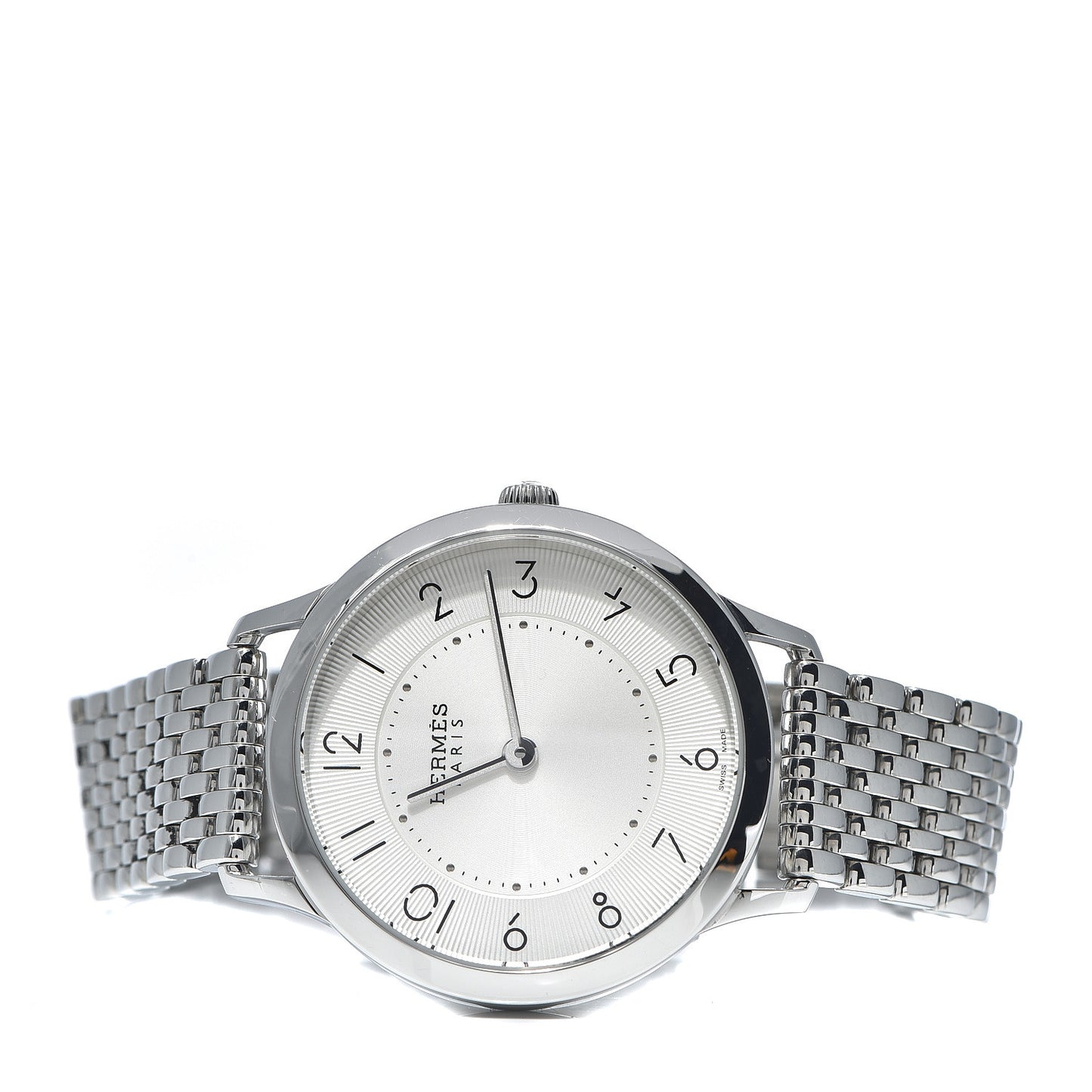 Stainless Steel 32mm Slim d'Hermes Quartz Watch Silver