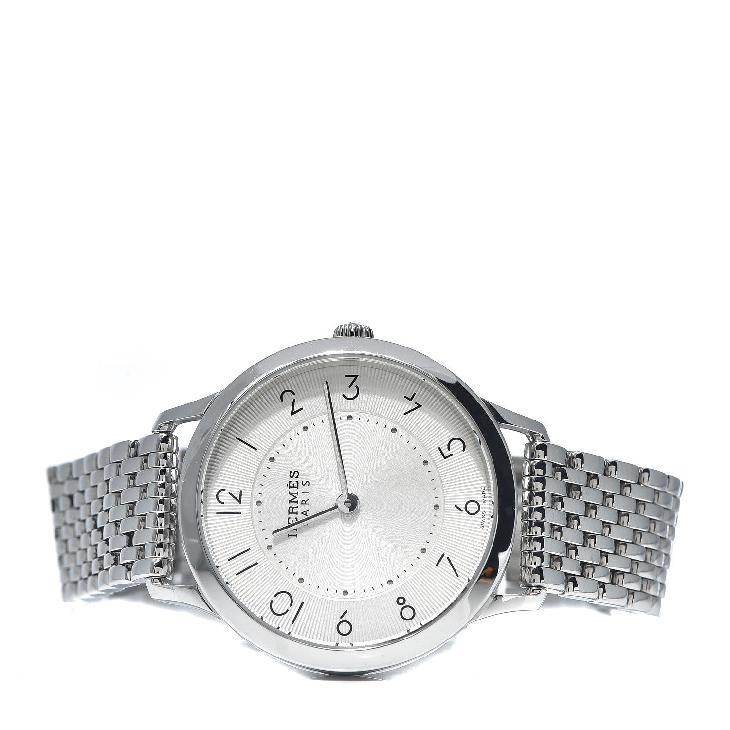 Hermes Stainless Steel 32mm Slim d'Hermes Quartz Watch Silver 3 of 6