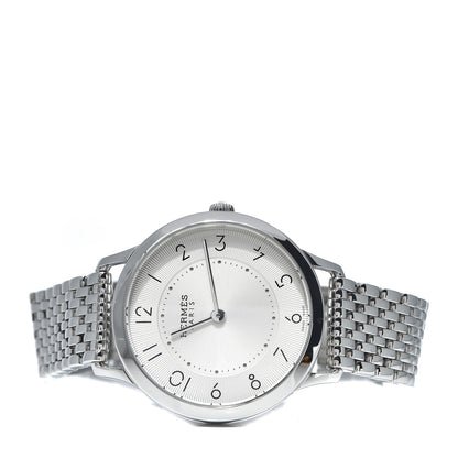 Hermes Stainless Steel 32mm Slim d'Hermes Quartz Watch Silver 3 of 6