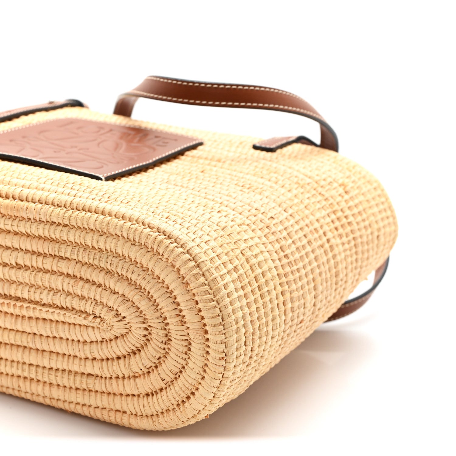 Loewe Raffia Small Square Basket Tote Bag Natural Tan 9 of 9