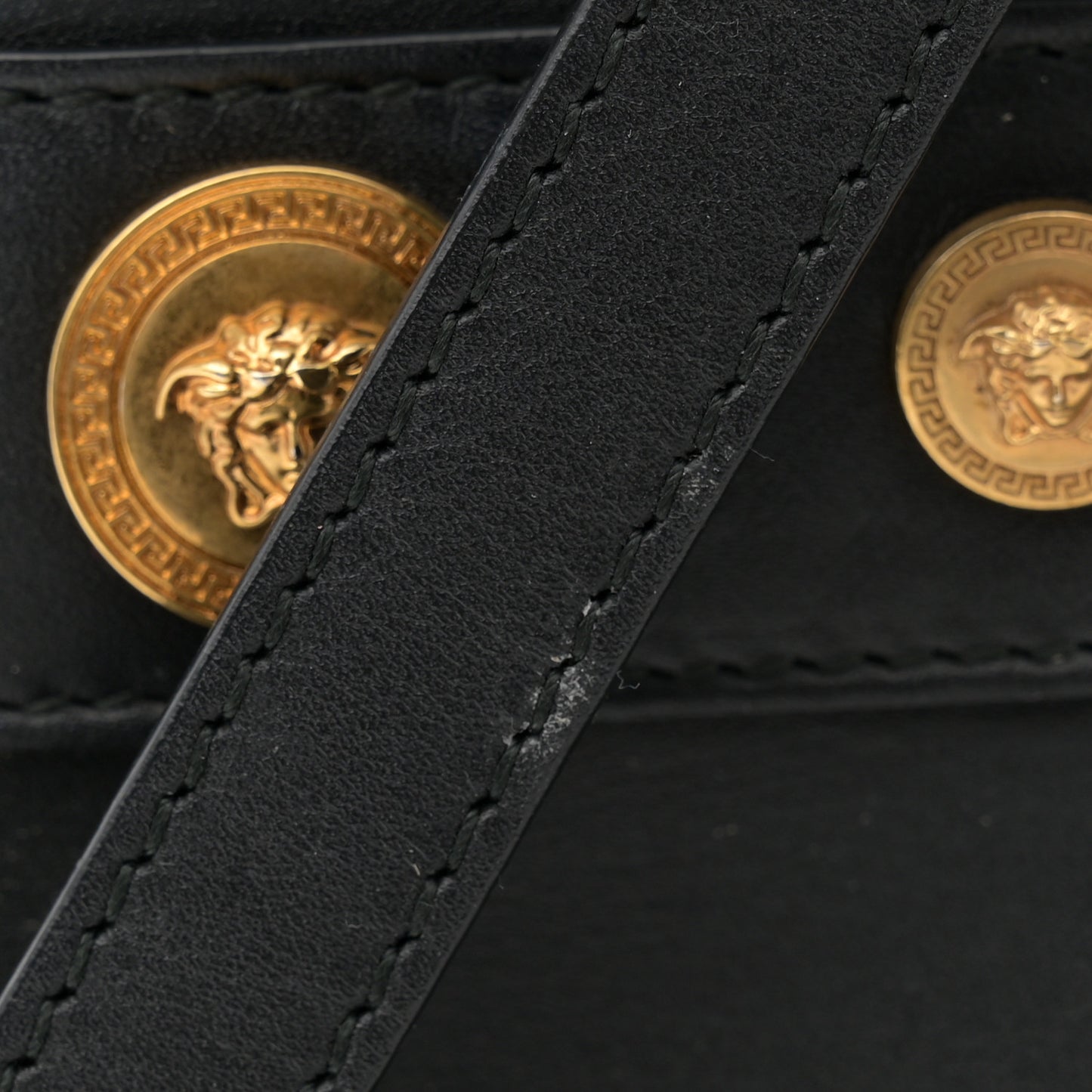 Calfskin Medallion Tribute Bowling Bag Black
