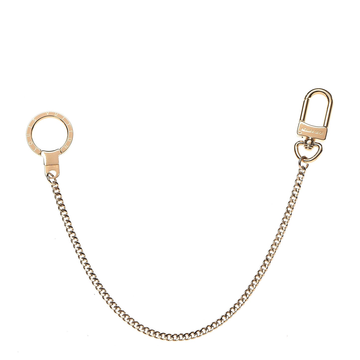 Metal Pochette Extender Key Ring Chain Gold