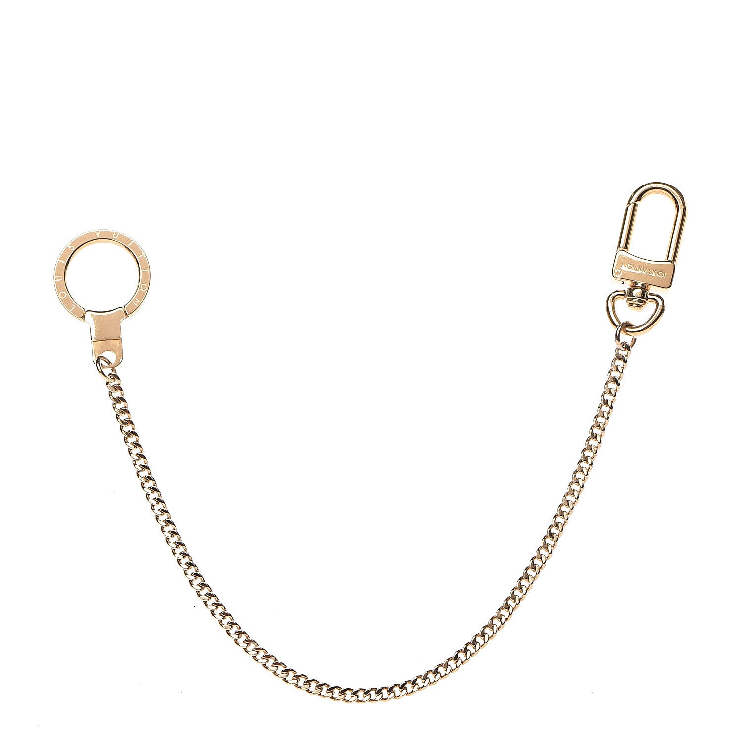 Louis Vuitton Metal Pochette Extender Key Ring Chain Gold 1 of 4