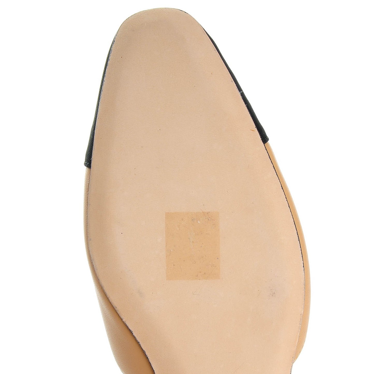 Lambskin Grosgrain Cap Toe CC Slingback Sandals 38 Beige