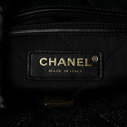 Chanel Wool Tweed Quilted Chanel 22 Grey Black 13 of 21