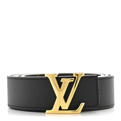 Louis Vuitton Calfskin Monogram 30mm LV Initiales Reversible Belt 85 34 Black 1 of 7