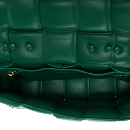 Bottega Veneta Lambskin Maxi Intreccio Padded Chain Cassette Crossbody Bag Racing Green 5 of 13