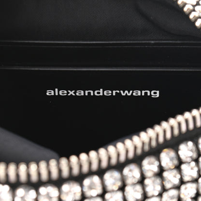 Alexander Wang Mesh Crystal Rhinestone Mini Heiress Pouch Black Silver 6 of 9