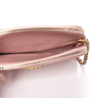 Chanel Caviar Quilted Small Boy Clutch With Chain Pink 5 of 12