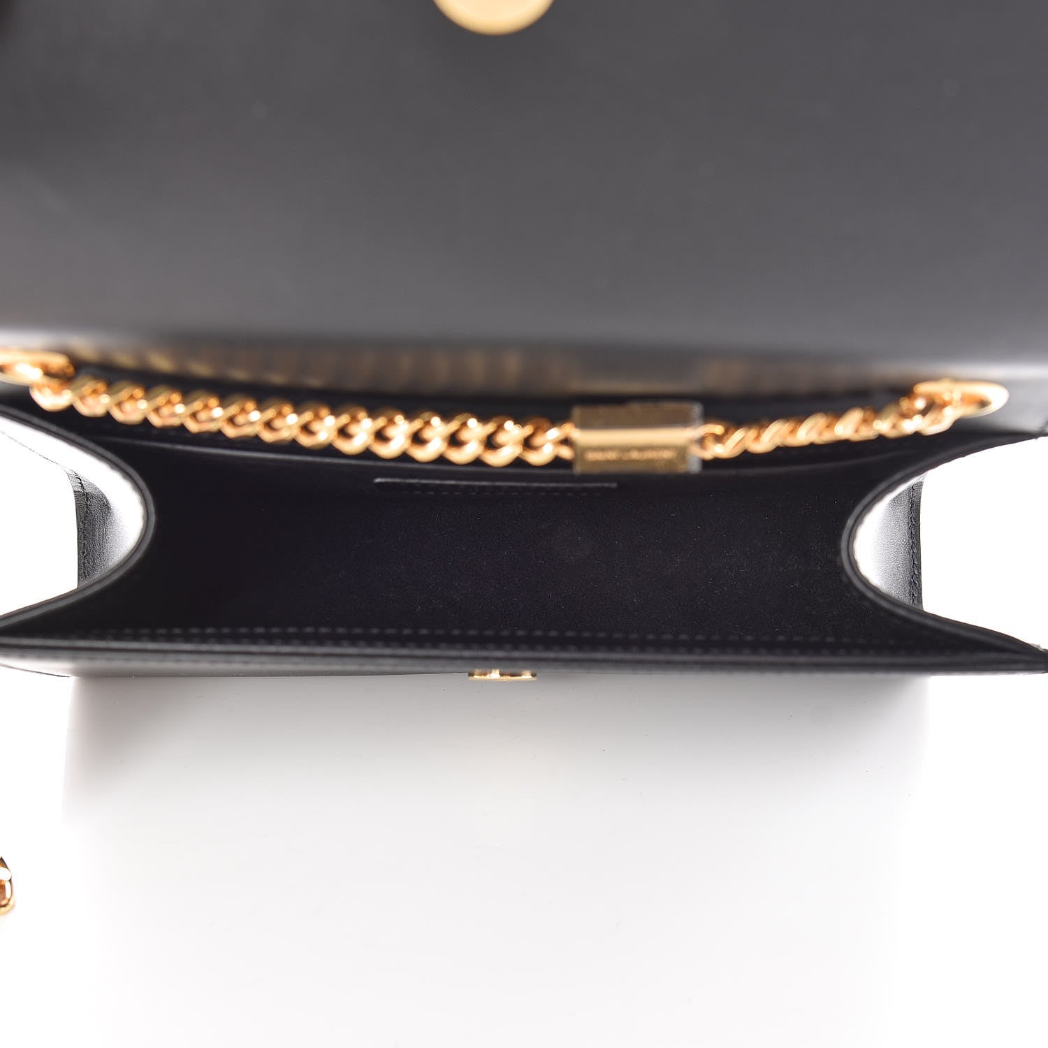 Saint Laurent Smooth Calfskin Small Classic Monogram Kate Tassel Satchel Black 7 of 11