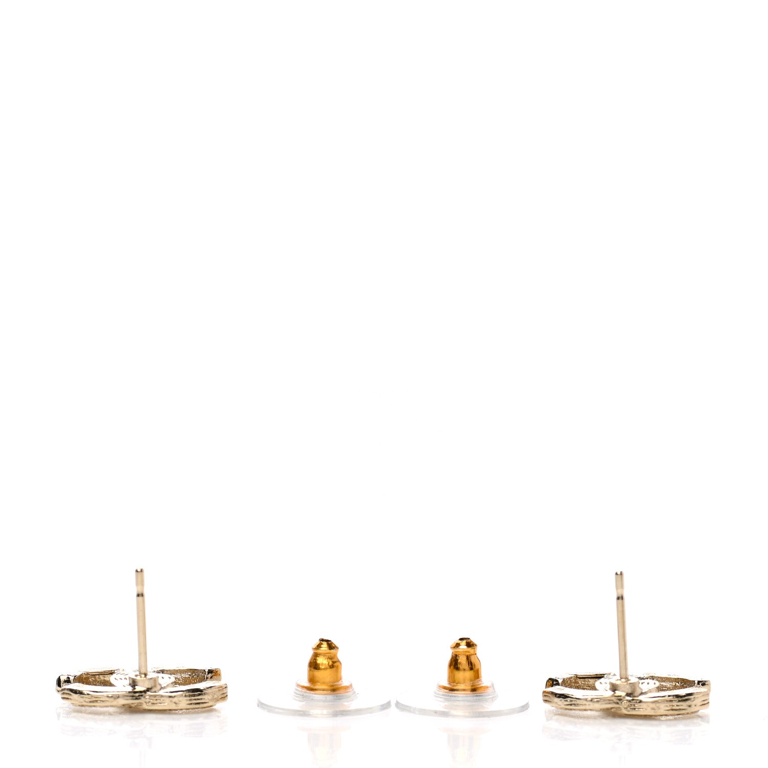 Chanel Crystal CC Earrings Gold 4 of 5