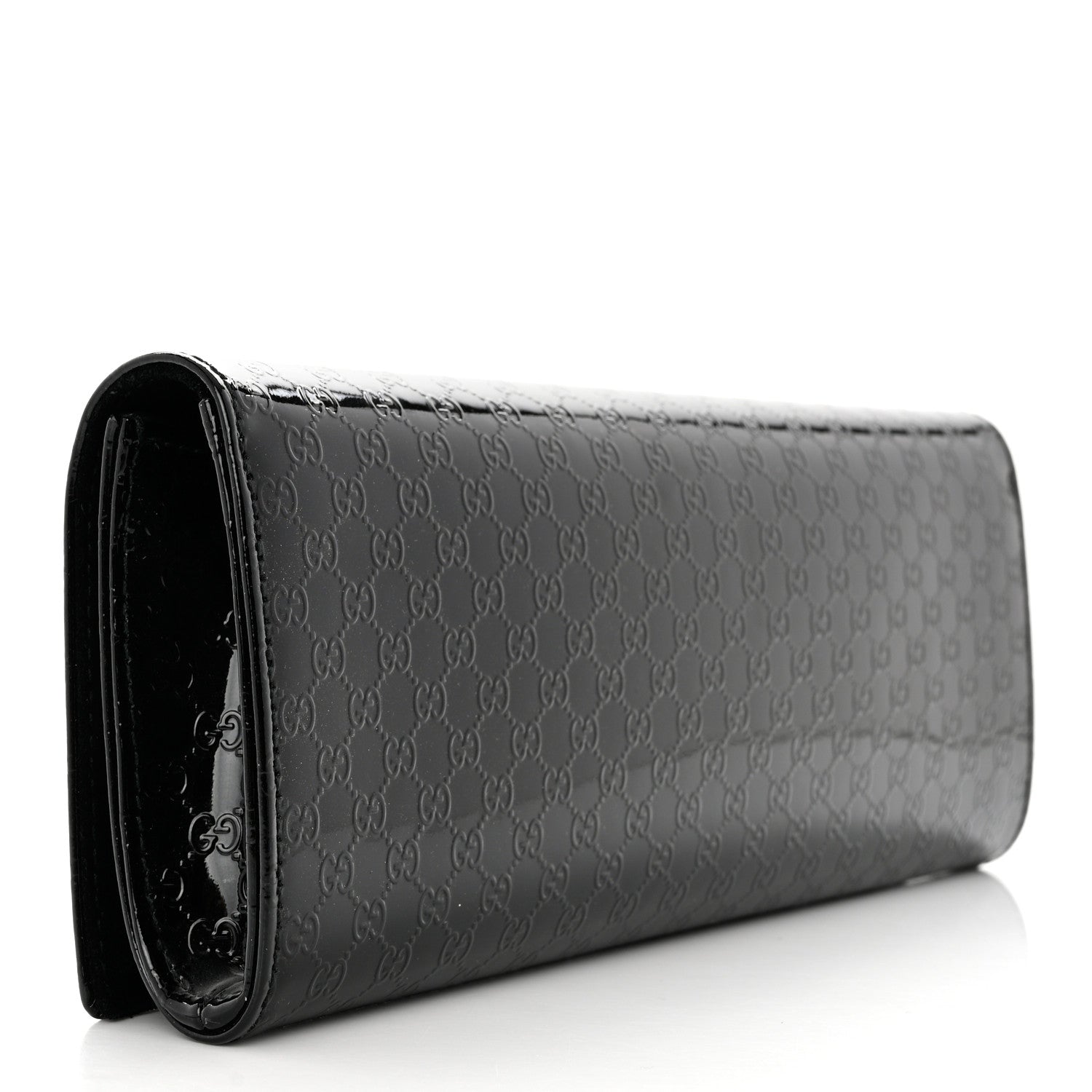 Gucci Patent Microguccissima Small Broadway Clutch Black 3 of 7