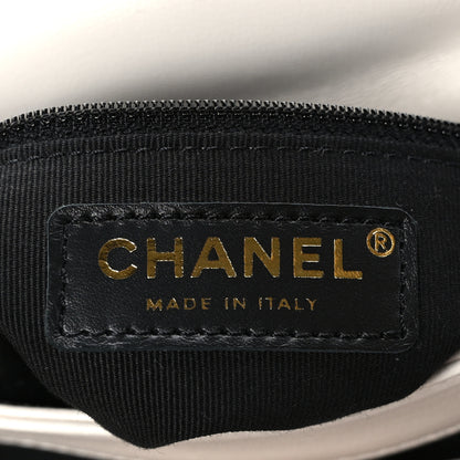 Chanel Lambskin Quilted Small Chain Top Handle Flap White 6 of 9