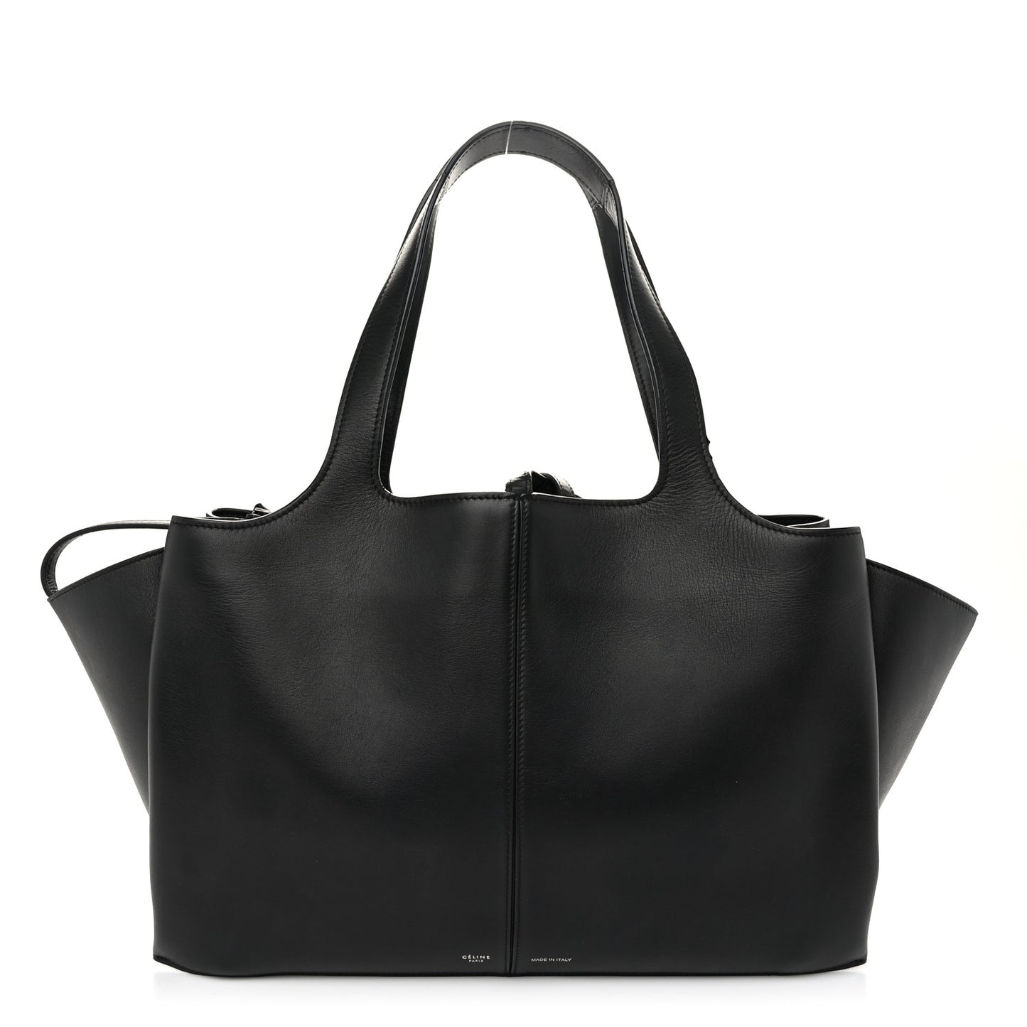 Smooth Calfskin Small Tri-Fold Bag Black