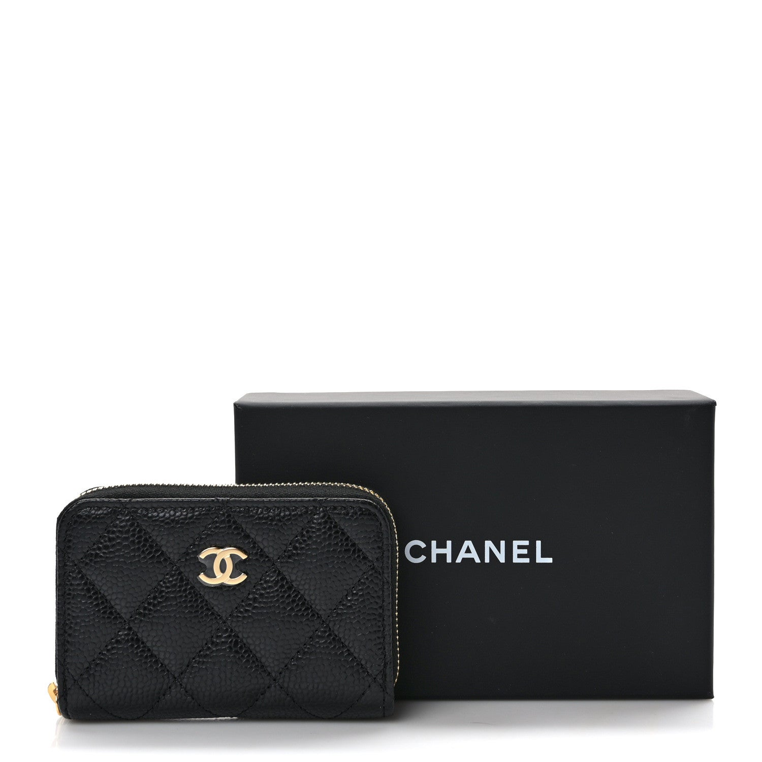 Chanel Caviar Quilted Zip Coin Purse Black 8 of 8