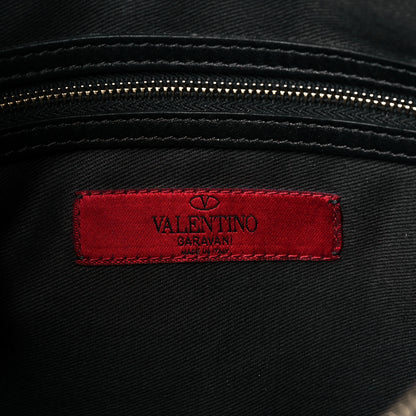 Valentino Garavani Vitello Large Rockstud Zip Wristlet Pouch Black 6 of 10