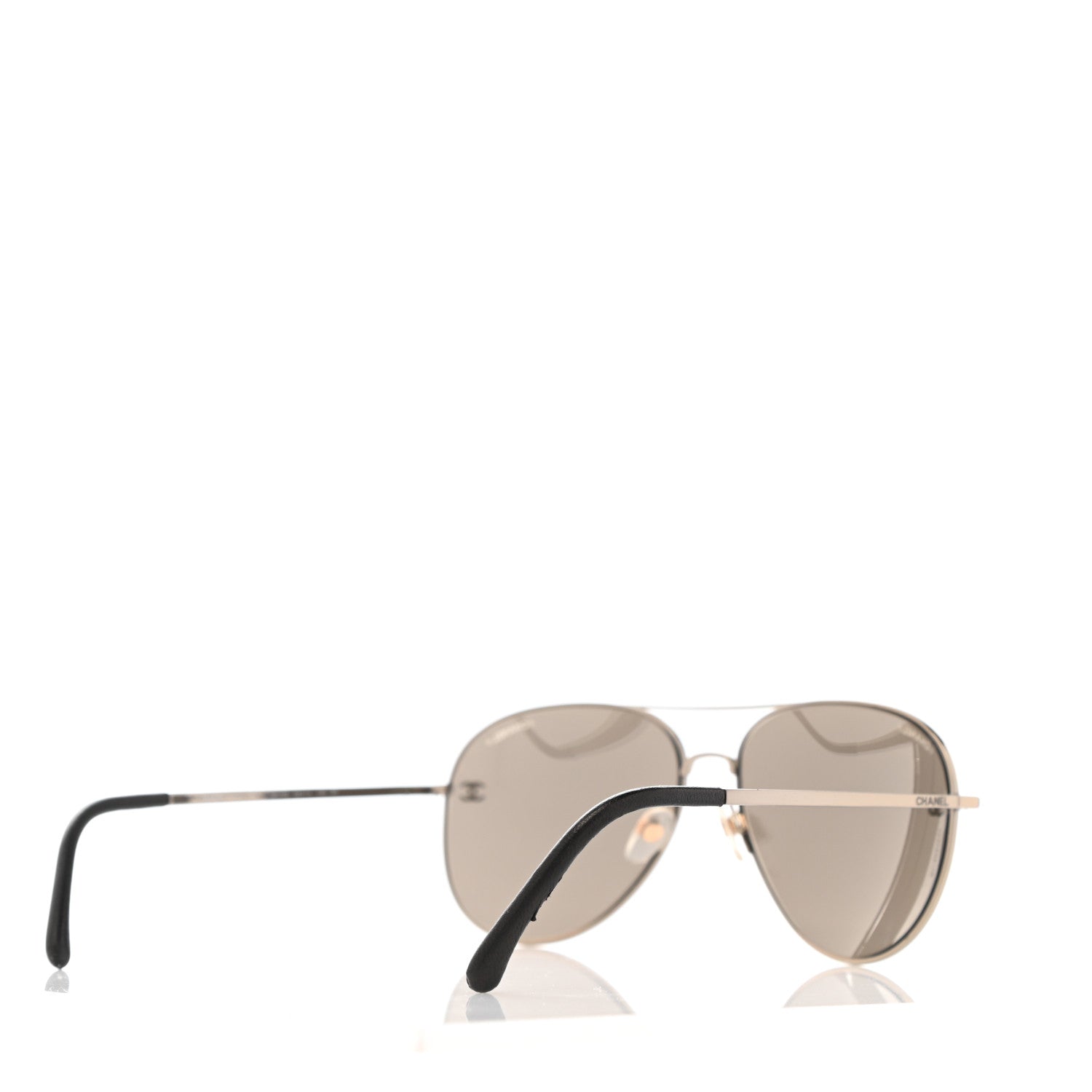 Chanel Metal Aviator CC Sunglasses 4189-T-Q Gold 4 of 9