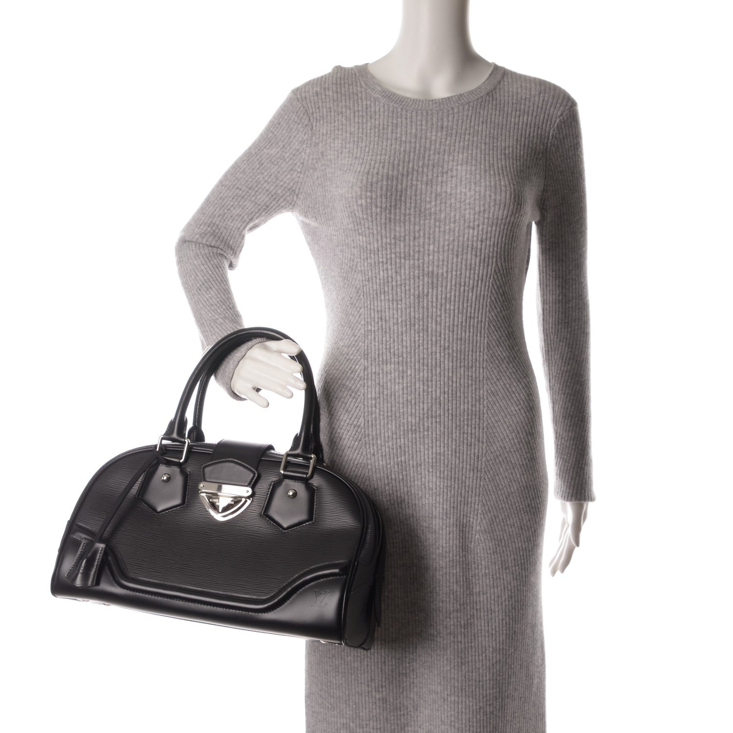 Louis Vuitton Epi Bowling Montaigne GM Black 2 of 7