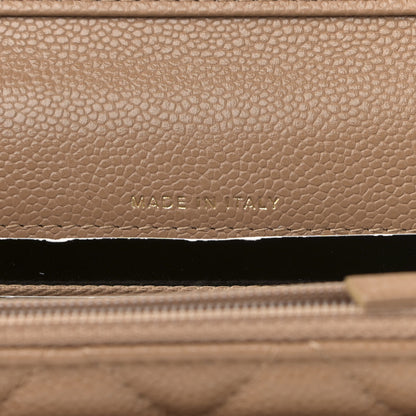 Chanel Caviar Quilted Business Affinity Clutch With Chain Flap Dark Beige 7 of 12